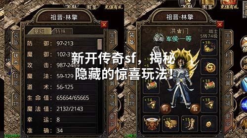 新开传奇sf，揭秘隐藏的惊喜玩法！