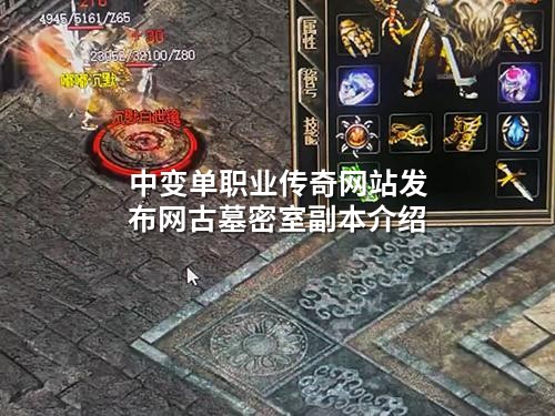 中变单职业传奇网站发布网古墓密室副本介绍