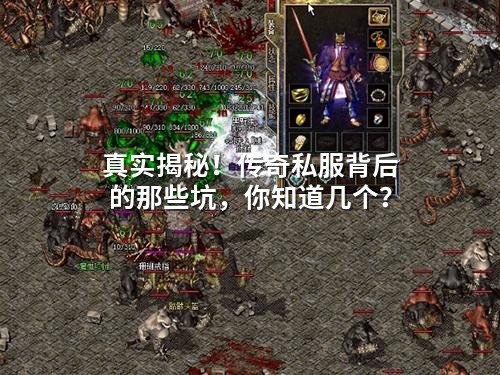 真实揭秘！传奇私服背后的那些坑，你知道几个？