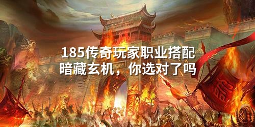 185传奇玩家职业搭配暗藏玄机，你选对了吗
