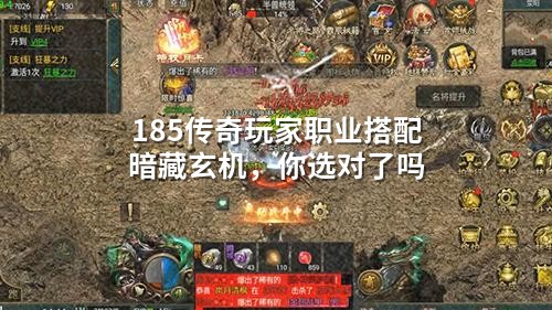 185传奇玩家职业搭配暗藏玄机，你选对了吗