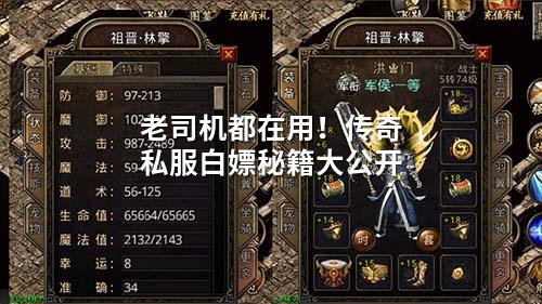 老司机都在用！传奇私服白嫖秘籍大公开