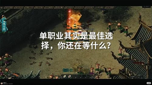 单职业其实是蕞佳选择，你还在等什么？