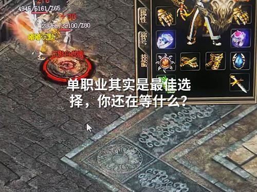 单职业其实是蕞佳选择，你还在等什么？