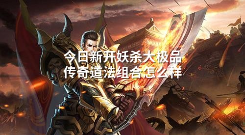 今日新开妖杀大极品传奇道法组合怎么样