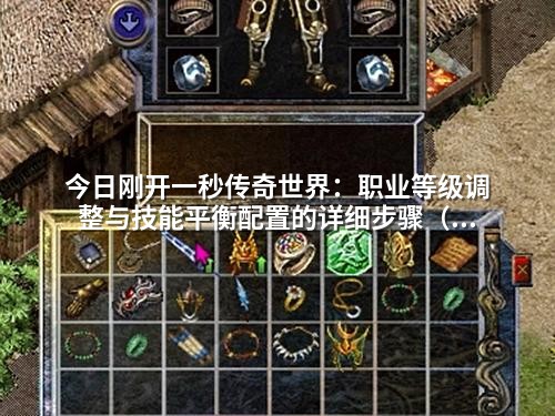 今日刚开一秒传奇世界：职业等级调整与技能平衡配置的详细步骤（含数值修改教程）