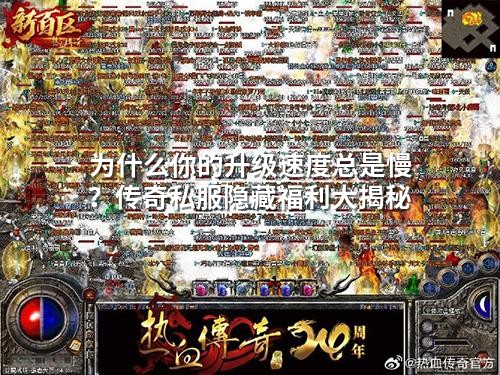 为什么你的升级速度总是慢？传奇私服隐藏福利大揭秘