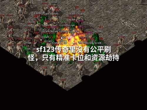 sf123传奇里没有公平刷怪，只有精准卡位和资源劫持